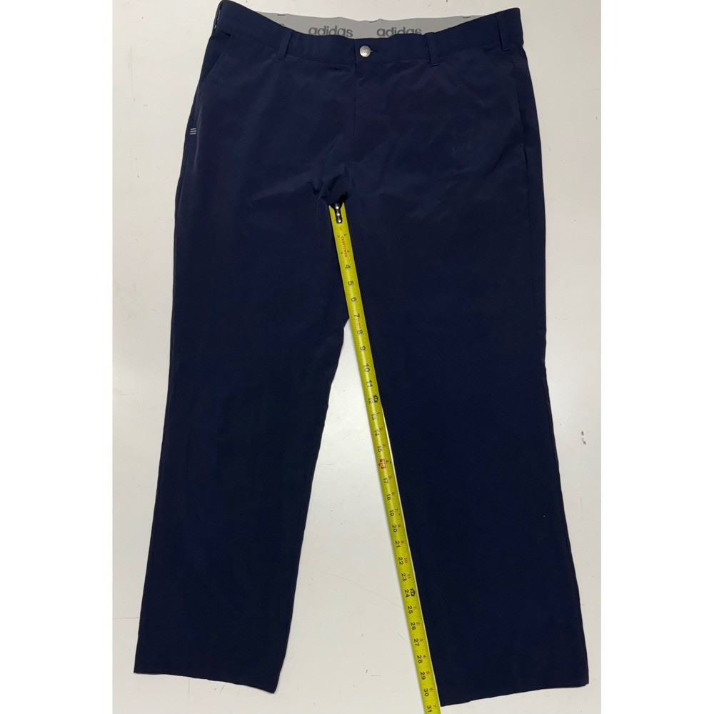 Adidas Golf Pants Mens Navy Blue Straight Fit Performance 38x32 Shirt Grip Waist